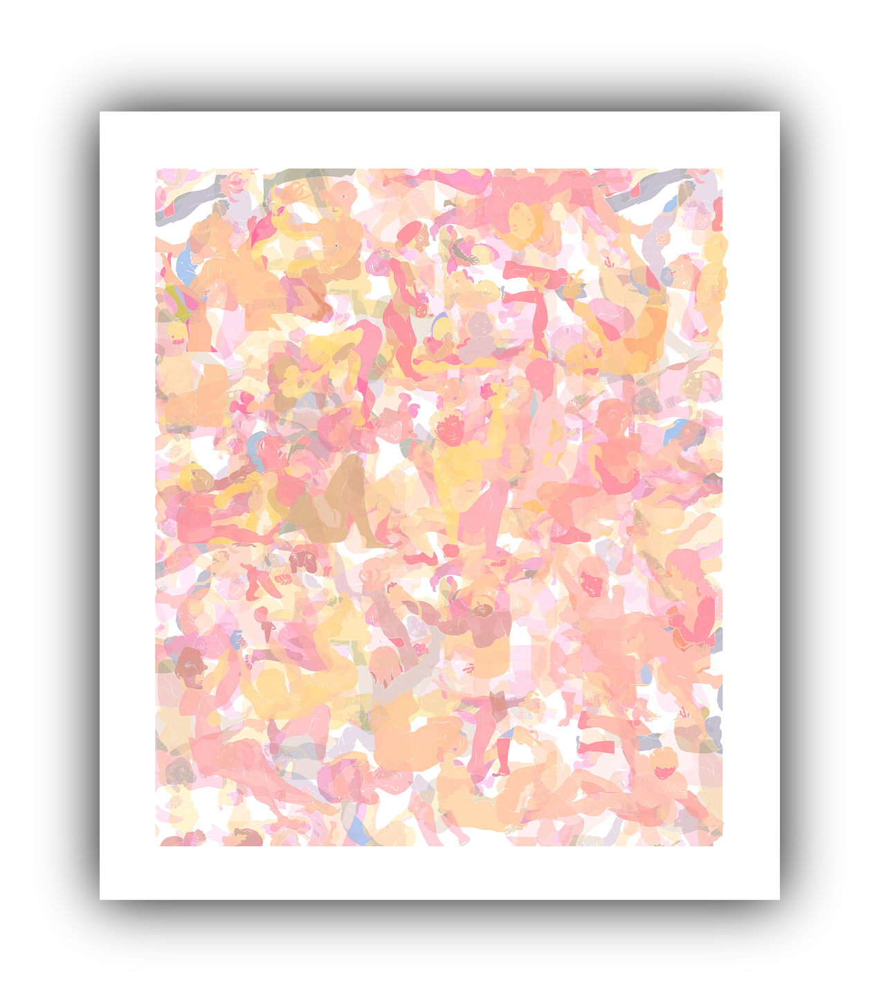 Juan Oyarbide Exsistine Pink orgy painting composition digital edition prints art arte articta edicion limitada gallery omicron