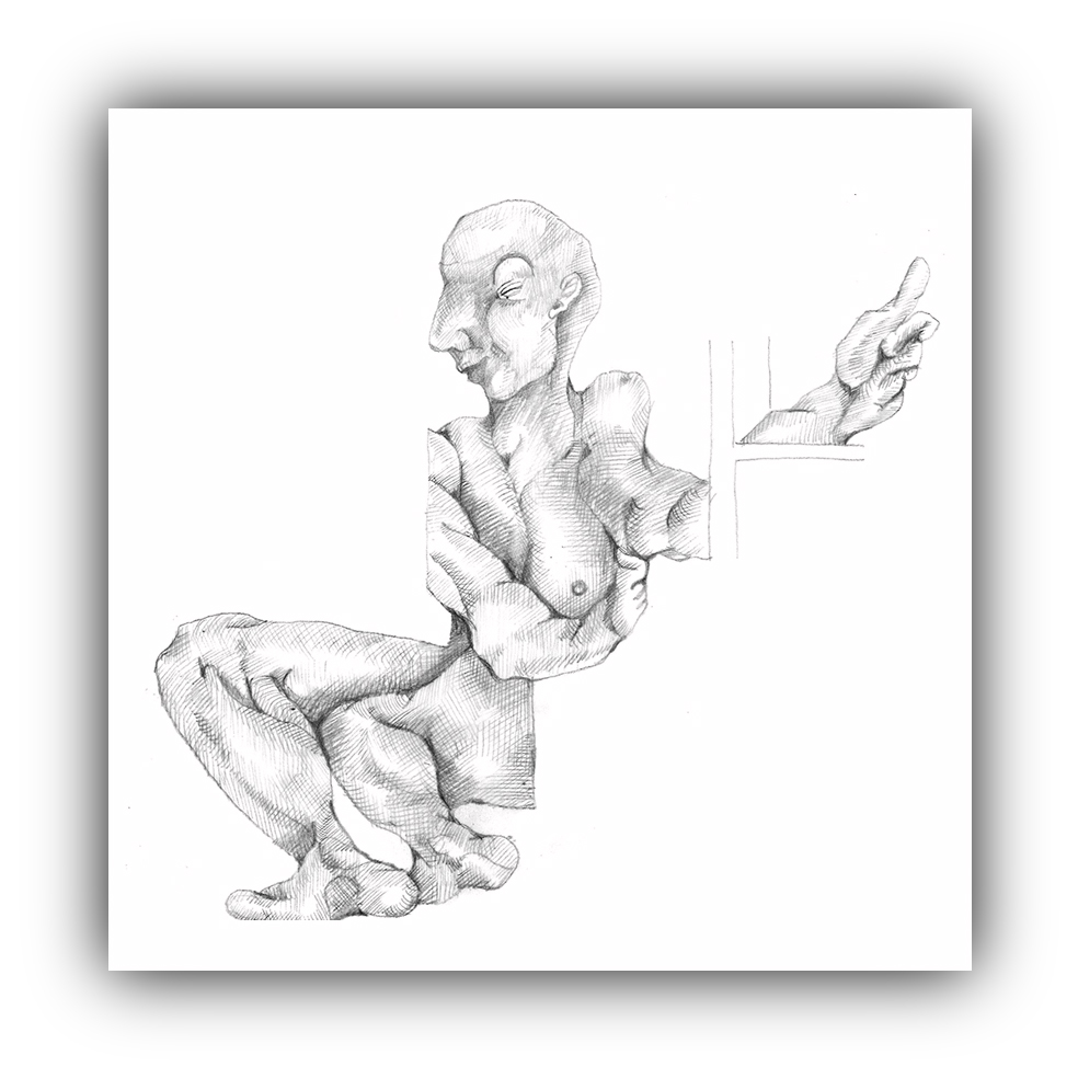 Juan Oyarbide Exsistine Shadow characters ink painting drawings art