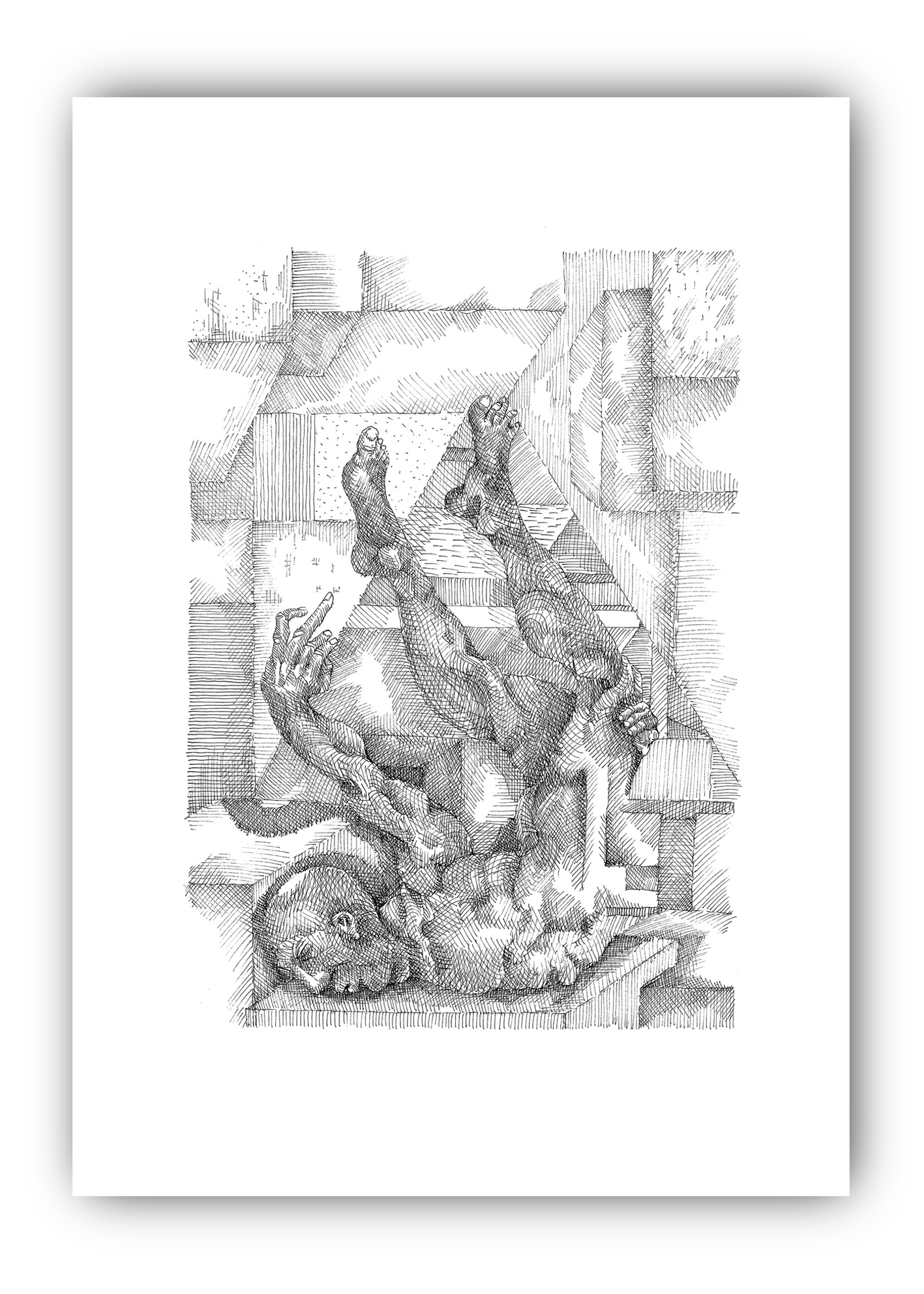 Juan Oyarbide Exsistine inkies Prints drawings composition ink