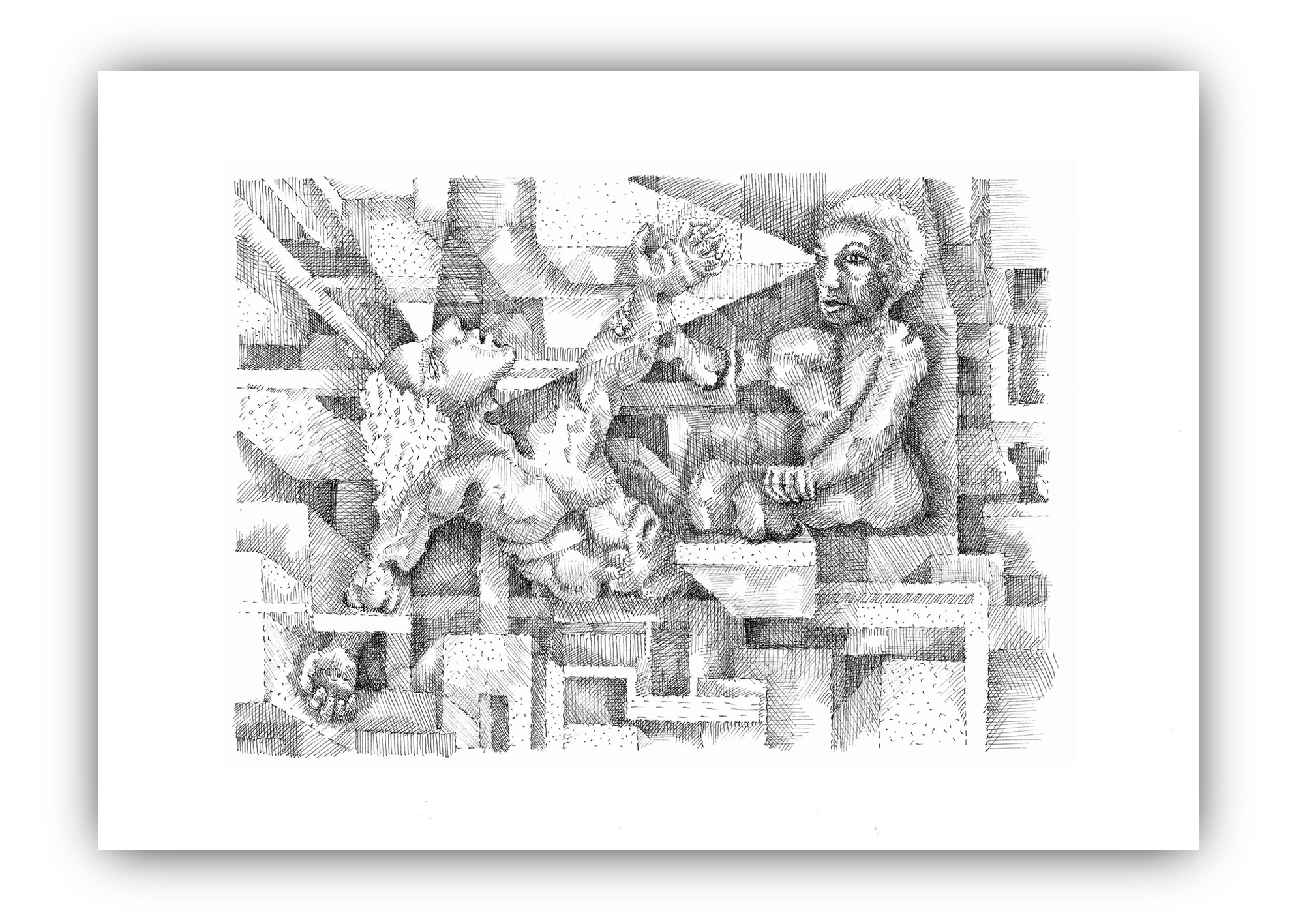 Juan Oyarbide Exsistine inkies Prints drawings composition ink art arte artist margoa euskal artea gallery omicron