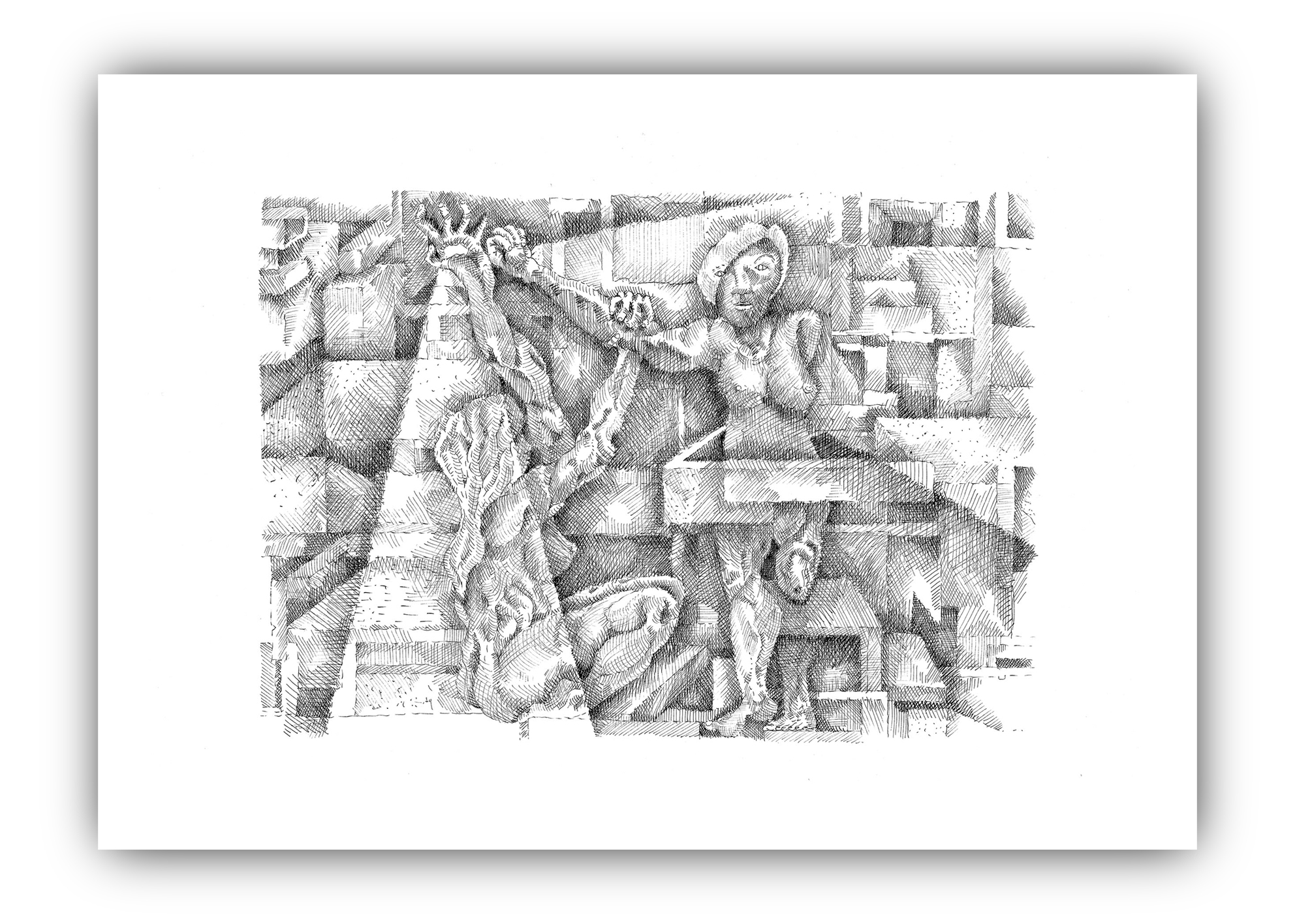 Juan Oyarbide Exsistine inkies Prints drawings composition ink art arte drawing margoa pintura galleria gallery omicron prints