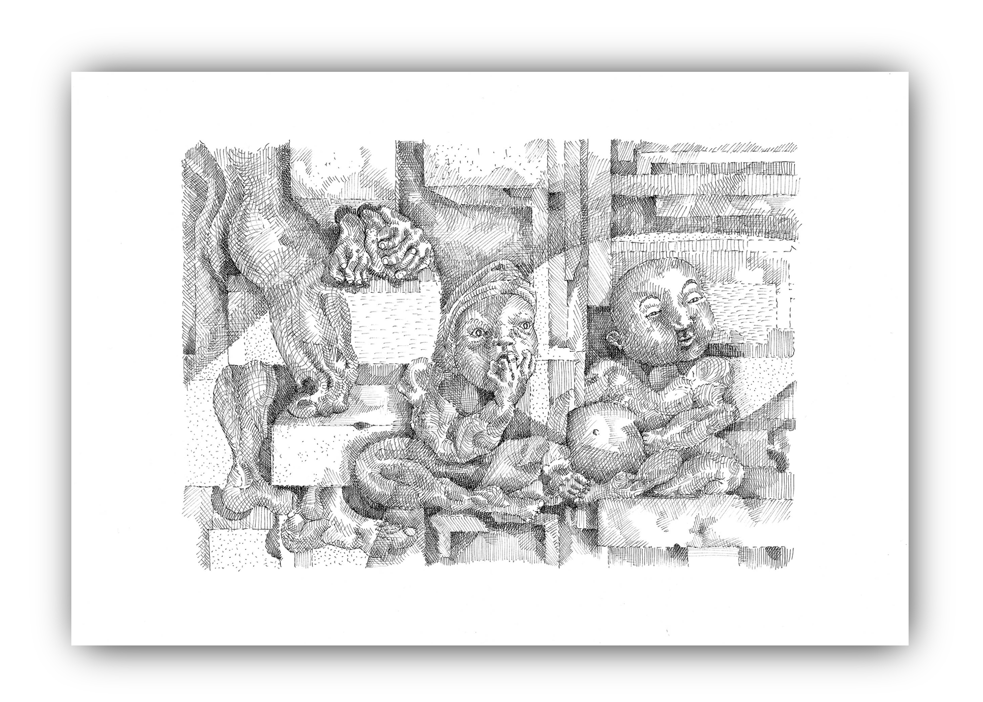 Juan Oyarbide Exsistine inkies Prints drawings composition ink